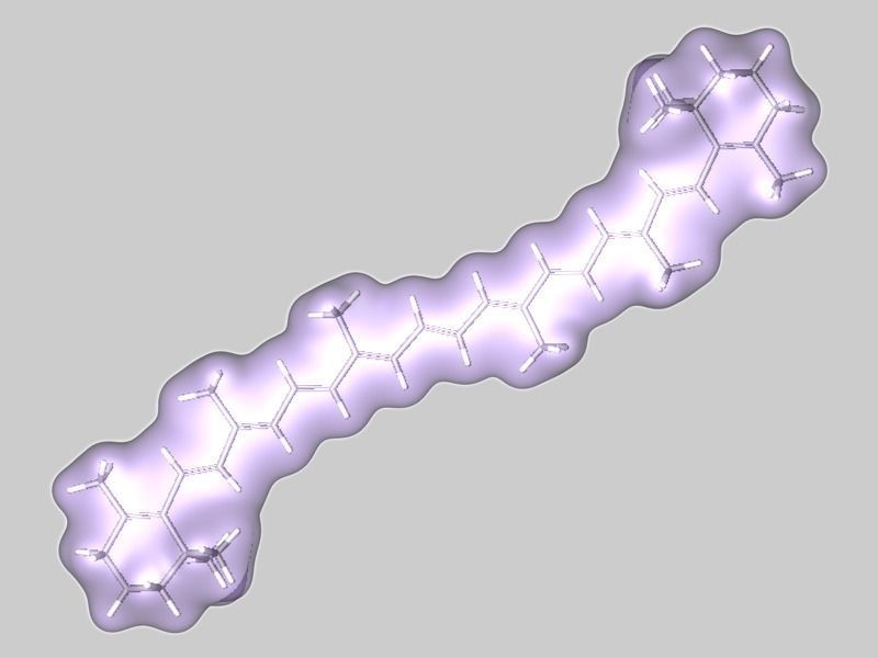gamma-Carotene molecule 3D model_1