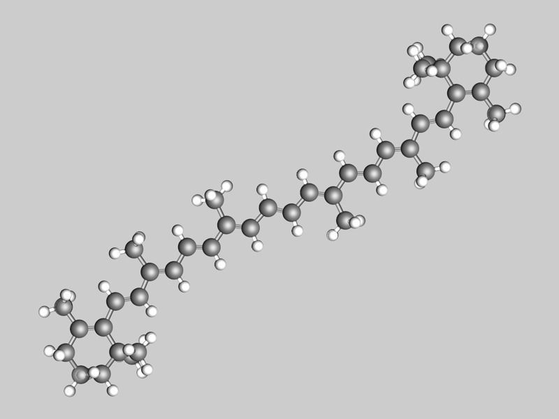 gamma-Carotene molecule 3D model_3