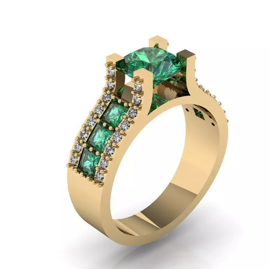engagement ring  3D print model_0