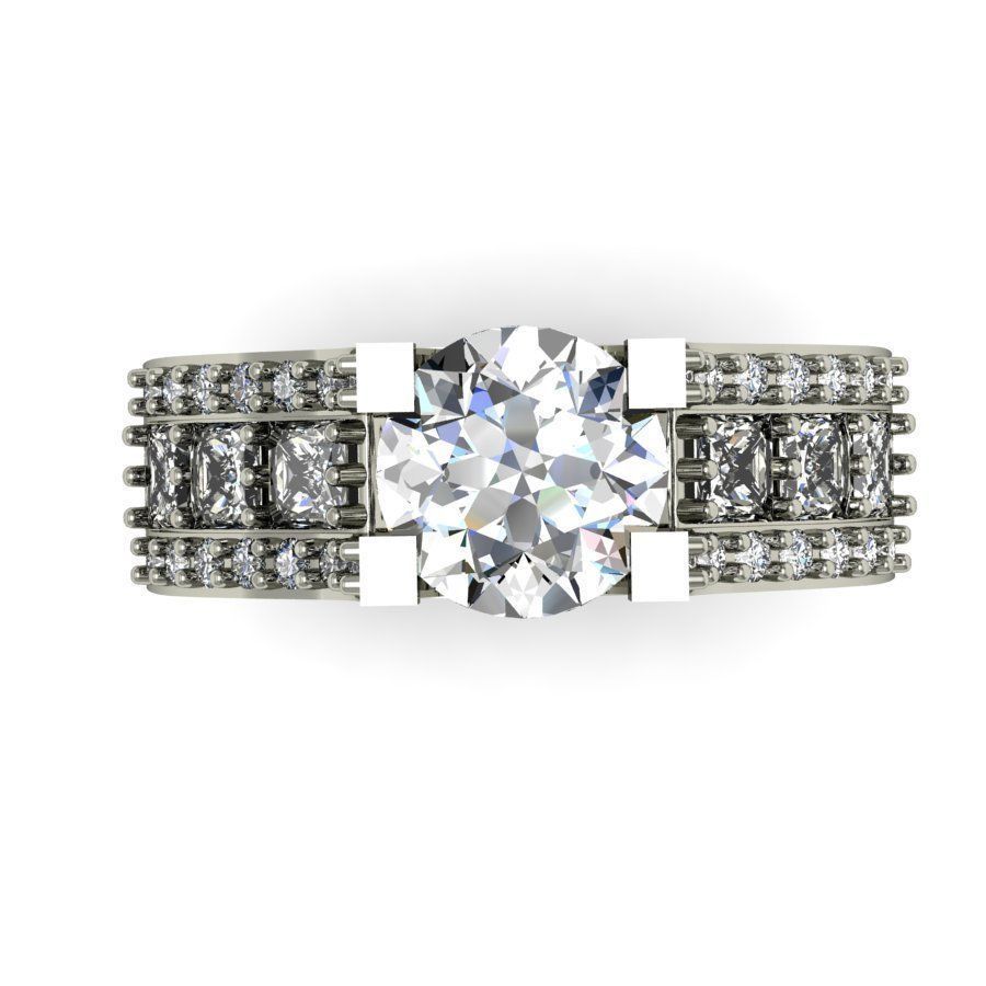 engagement ring  3D print model_4