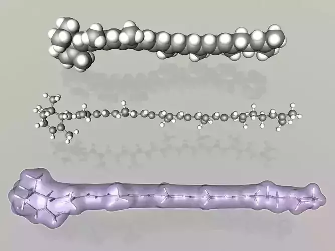 delta-Carotene molecule