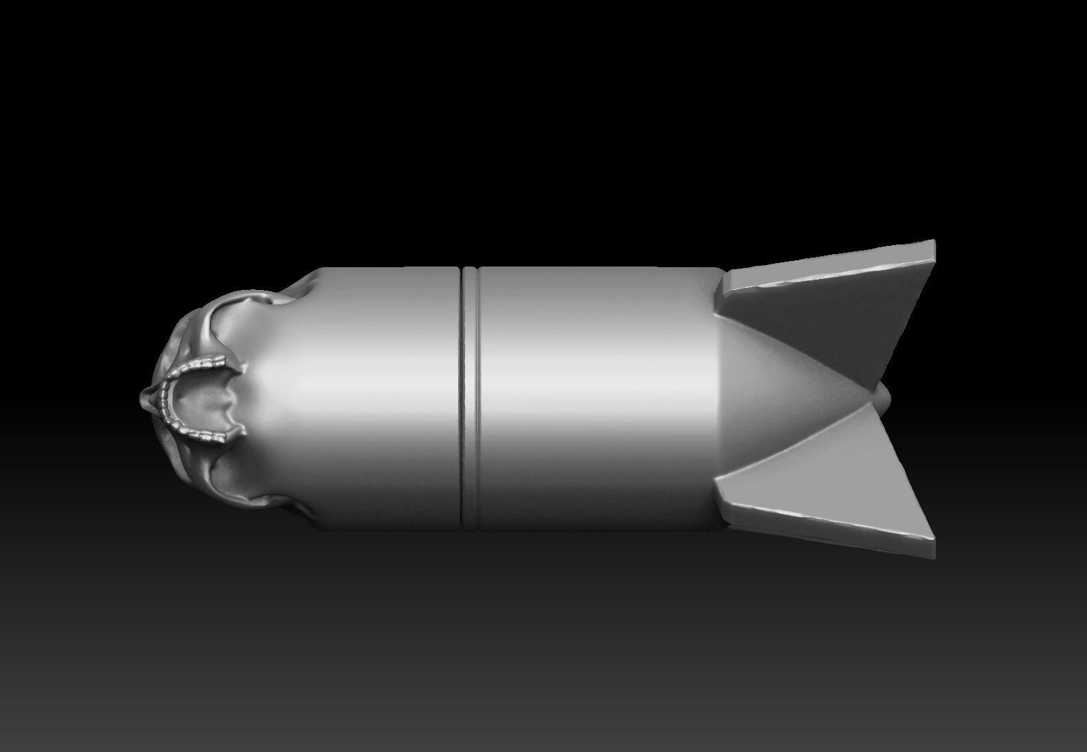 Skull Bomb printable 3D print model_16