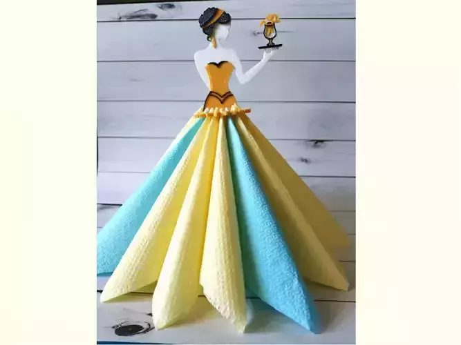 Napkin Holder Lady with a cocktail