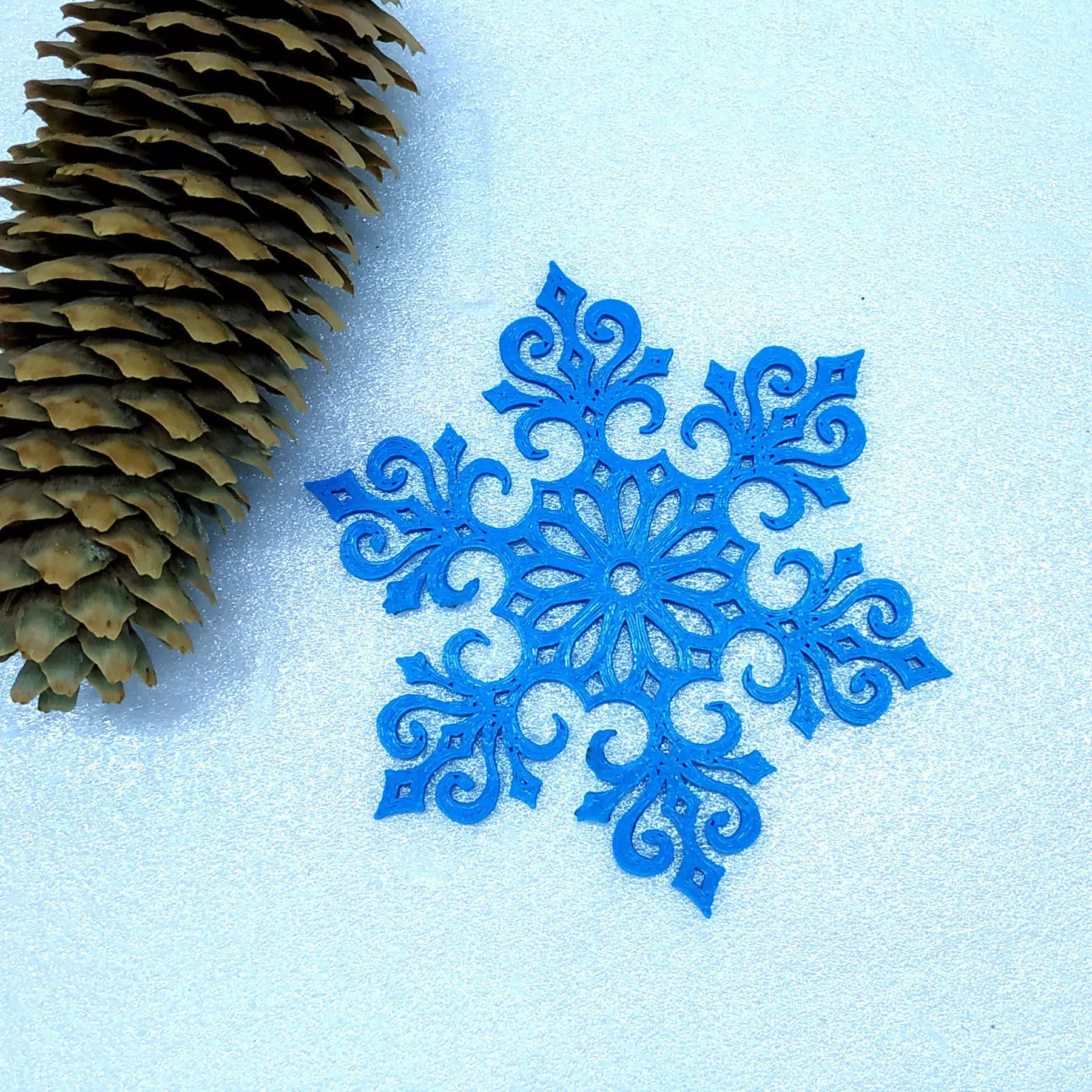 Snowflake lace 3D print model_0