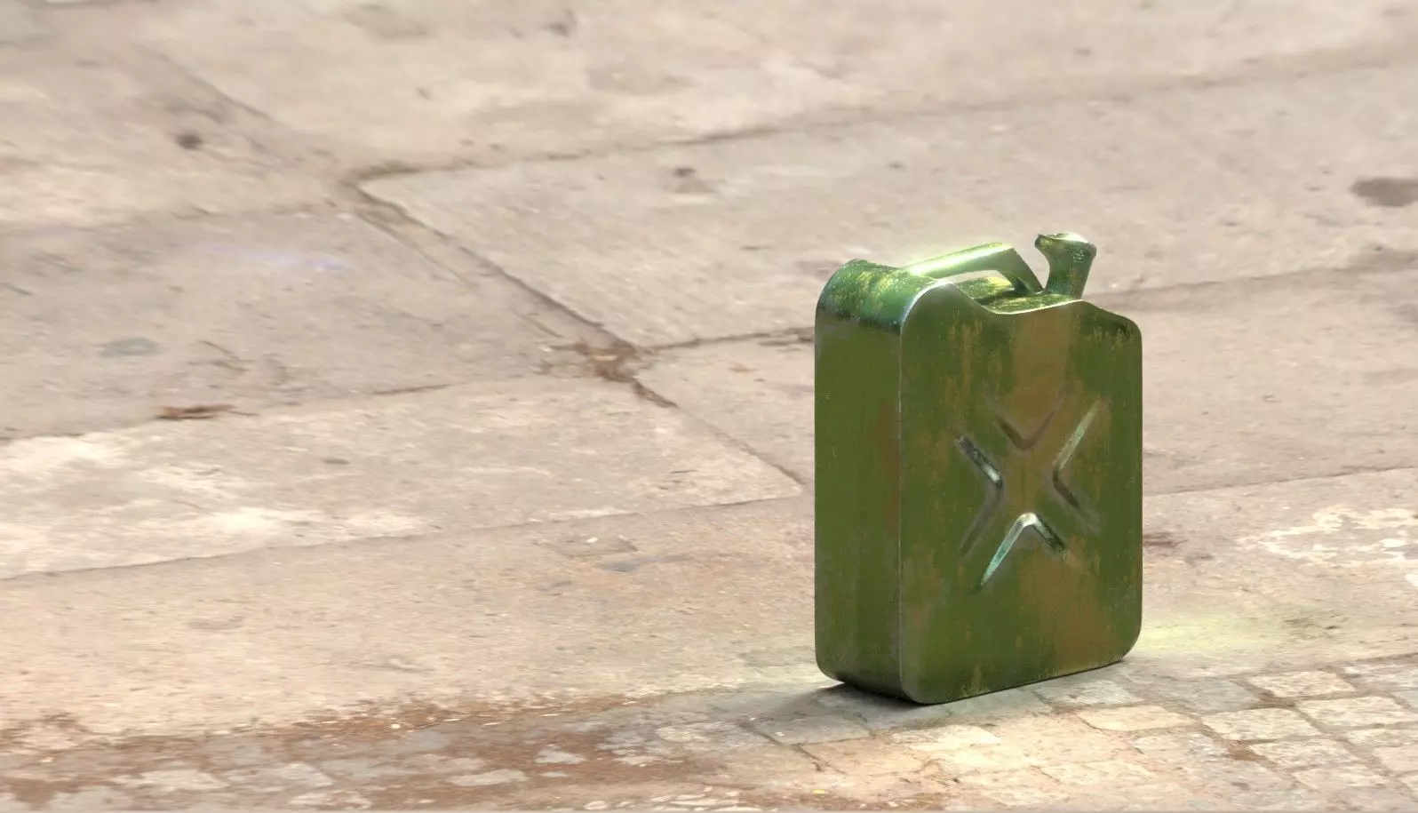 Gas can jerrycan hi-lo poly clean wore-out rusty variations Low-poly 3D model