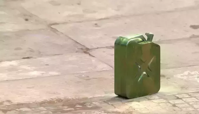 Gas can jerrycan hi-lo poly clean wore-out rusty variations