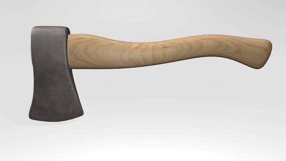 Hatchet axe 3D model_2