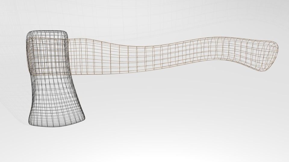 Hatchet axe 3D model_6