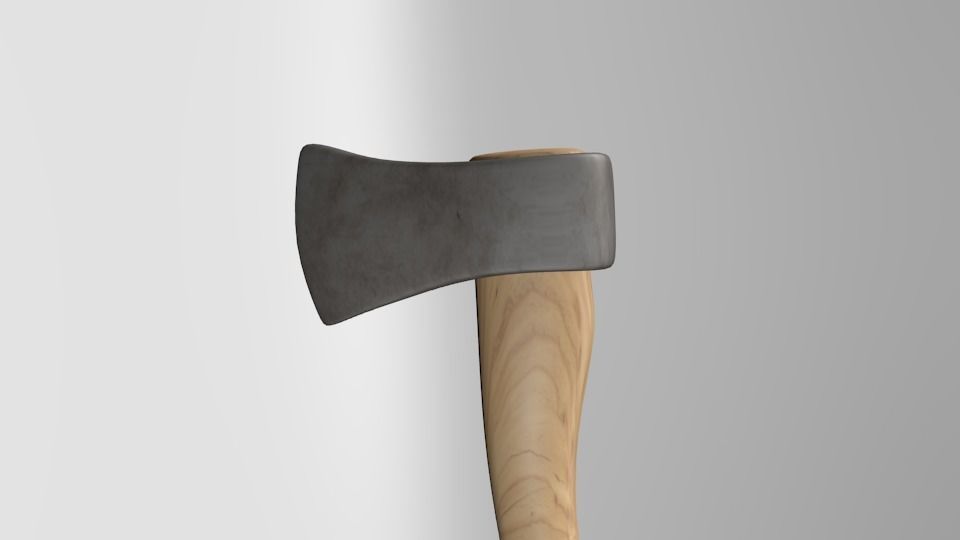 Hatchet axe 3D model_4