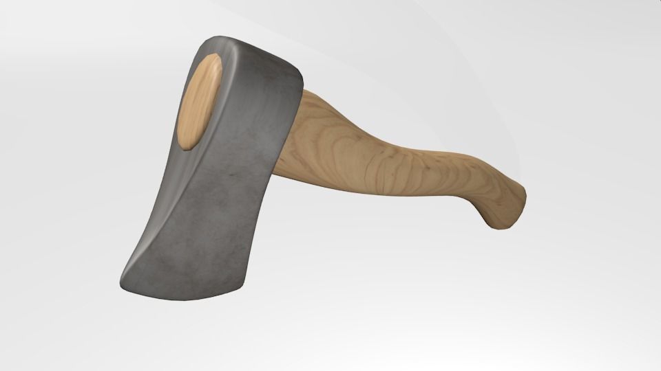 Hatchet axe 3D model_3