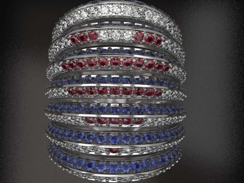 Playing heart-ring  3D print model_1