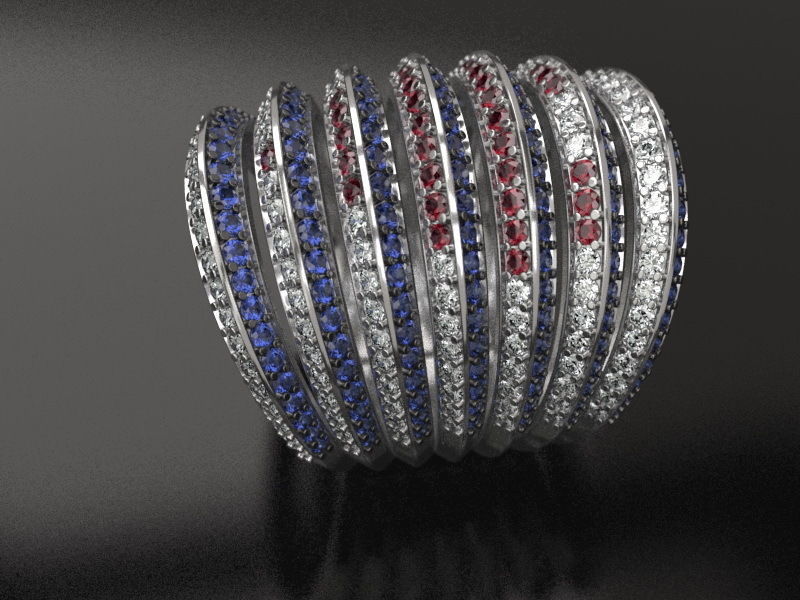 Playing heart-ring  3D print model_6