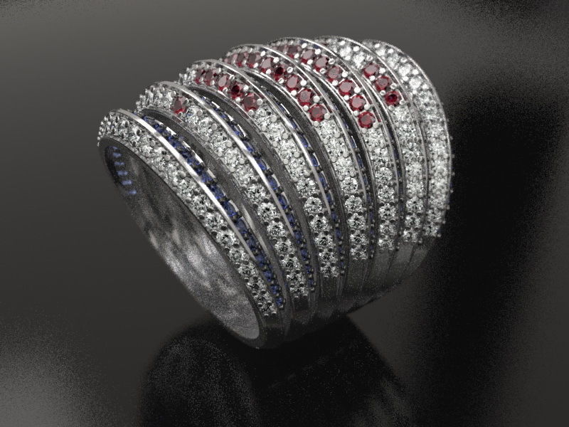 Playing heart-ring  3D print model_5