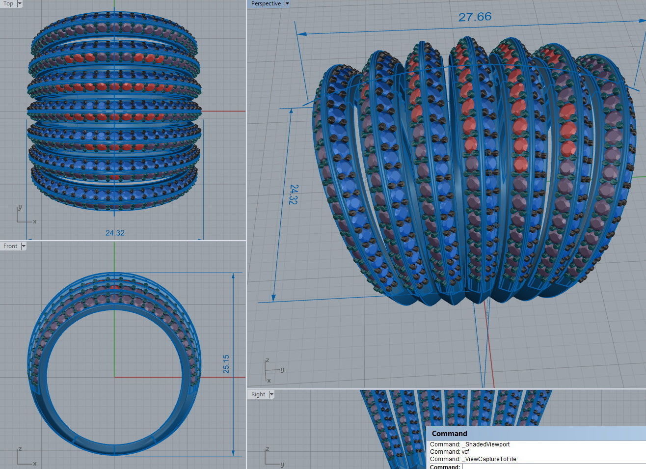 Playing heart-ring  3D print model_7