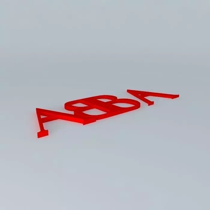 ABBA Logo Free 3D model