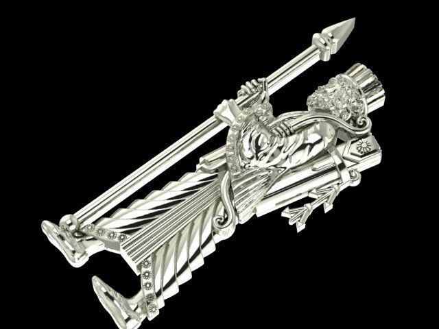 pendant Achaemenid soldier 3D print model_2