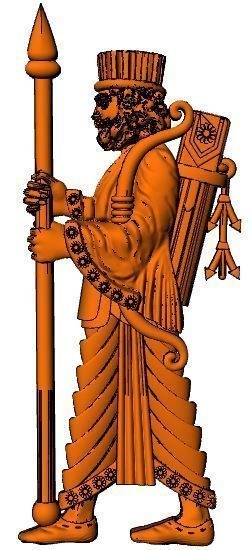 pendant Achaemenid soldier 3D print model_5