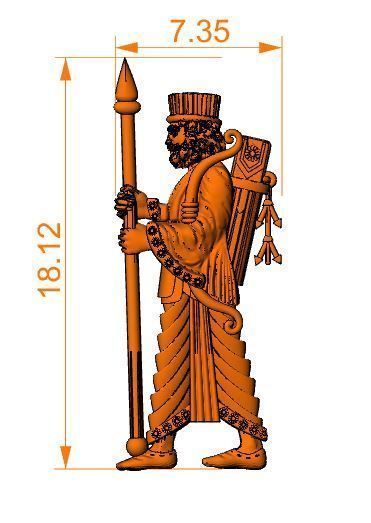 pendant Achaemenid soldier 3D print model_4