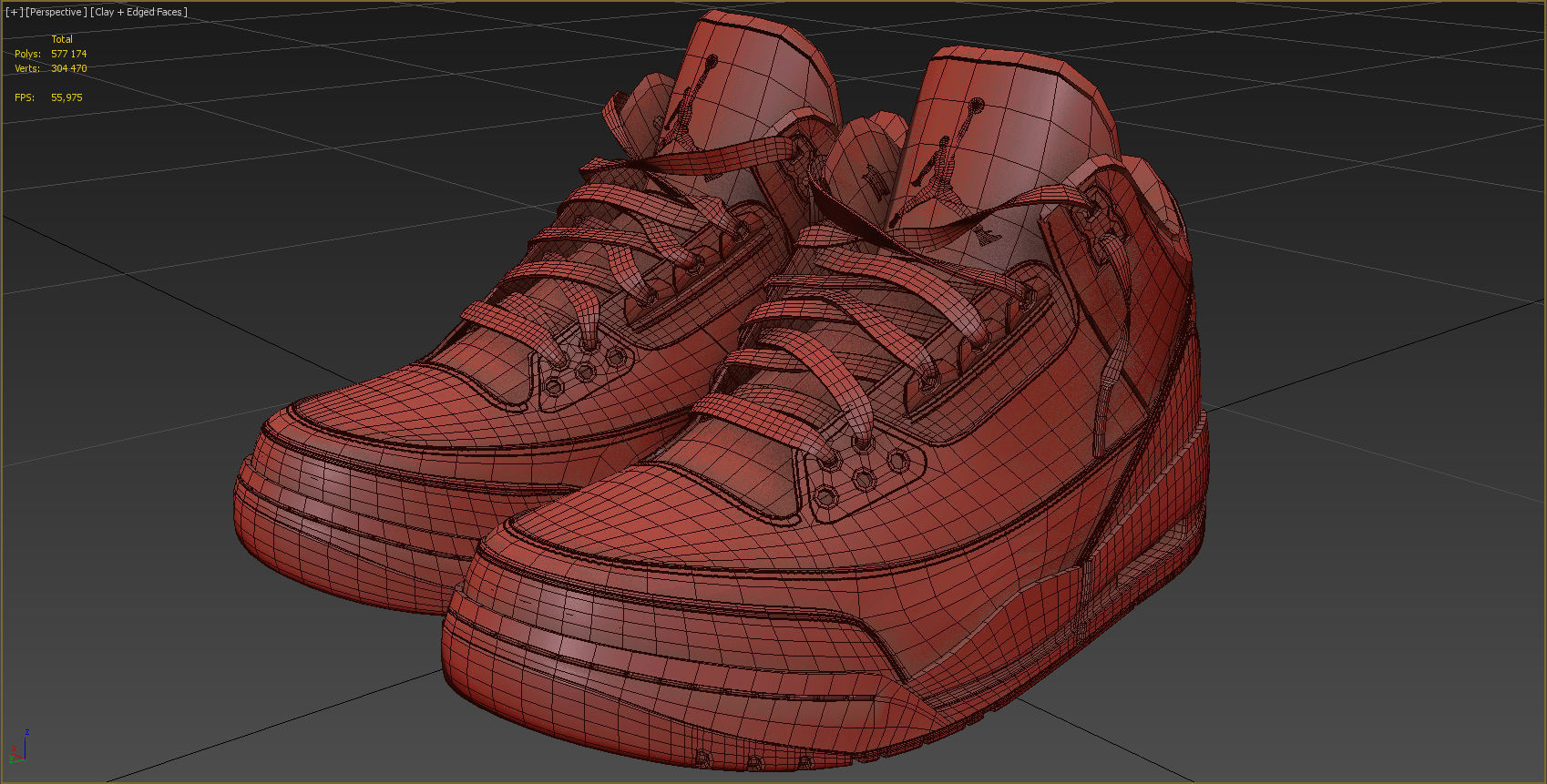 Air Jordan 3 Black Cement 3D model_4