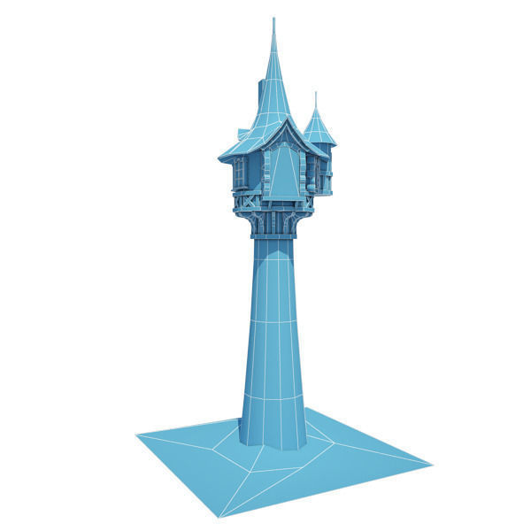 Medieval Building 05 Tower Low-poly 3D model_3