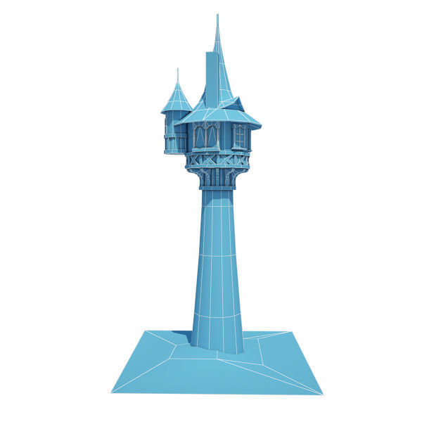 Medieval Building 05 Tower Low-poly 3D model_7