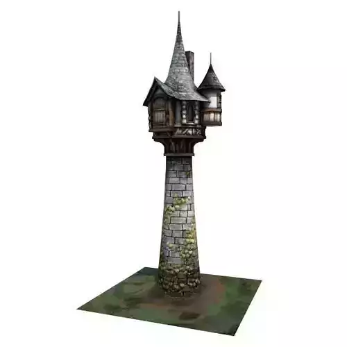 Medieval Building 05 Tower Low-poly 3D model