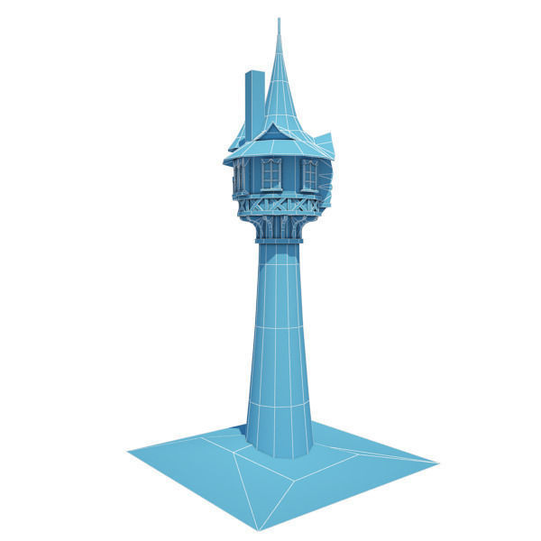 Medieval Building 05 Tower Low-poly 3D model_9