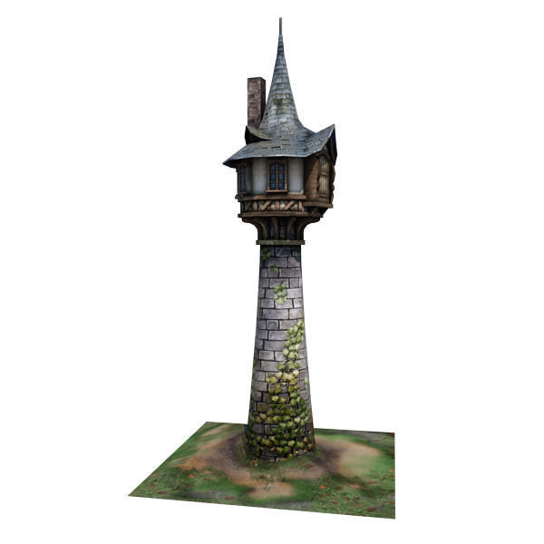 Medieval Building 05 Tower Low-poly 3D model_4