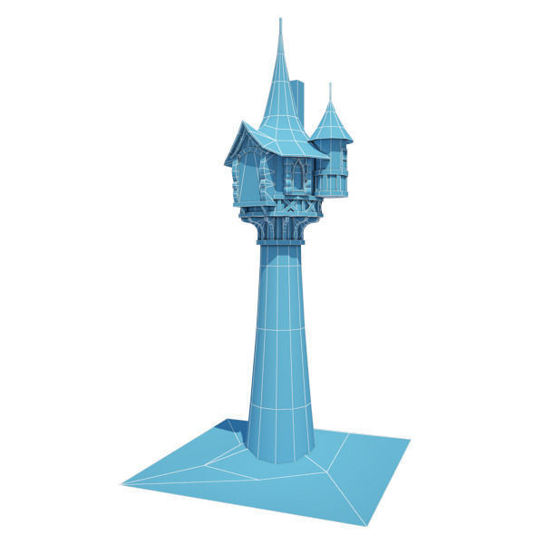 Medieval Building 05 Tower Low-poly 3D model_1