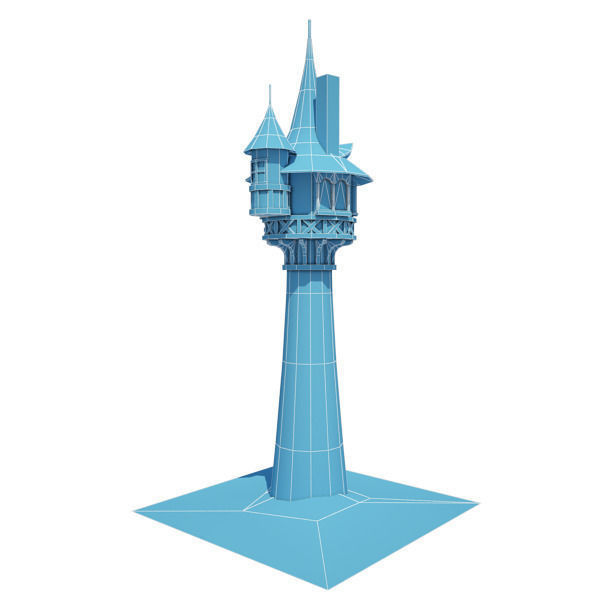 Medieval Building 05 Tower Low-poly 3D model_11