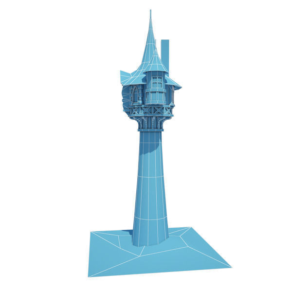 Medieval Building 05 Tower Low-poly 3D model_13