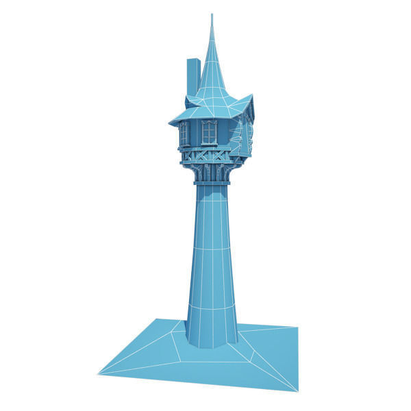 Medieval Building 05 Tower Low-poly 3D model_5