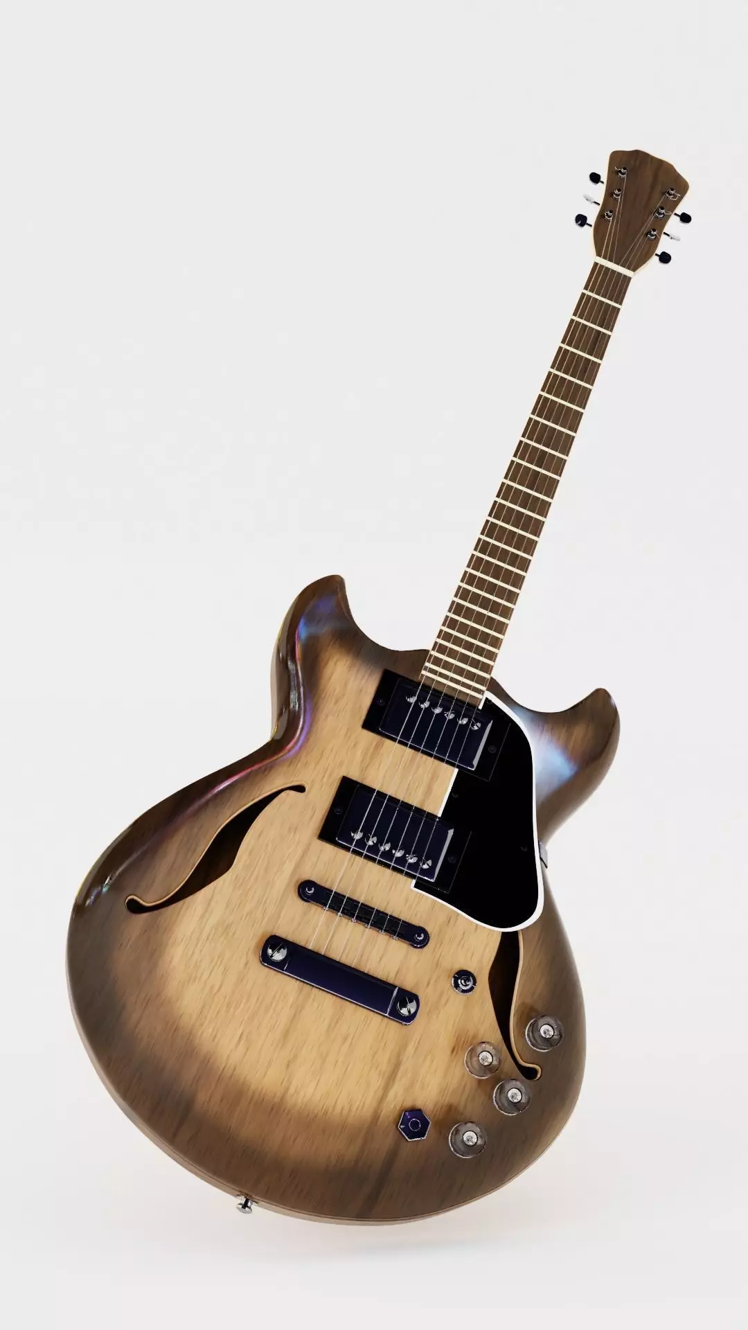 Electrical Guitar Gibson type 3D model_0