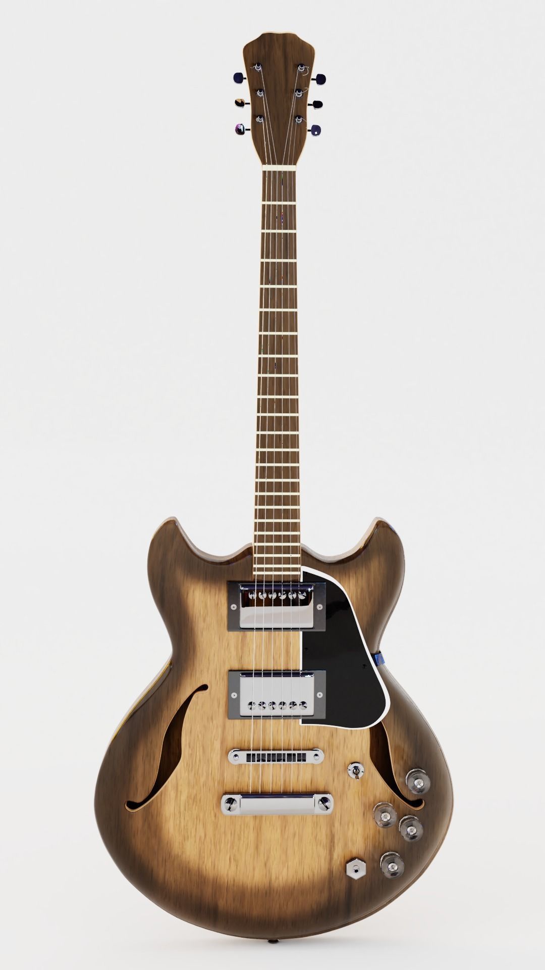 Electrical Guitar Gibson type 3D model_1