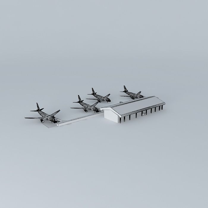 southend airport terminal Free 3D model_4