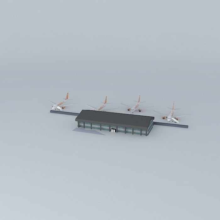 southend airport terminal Free 3D model_1
