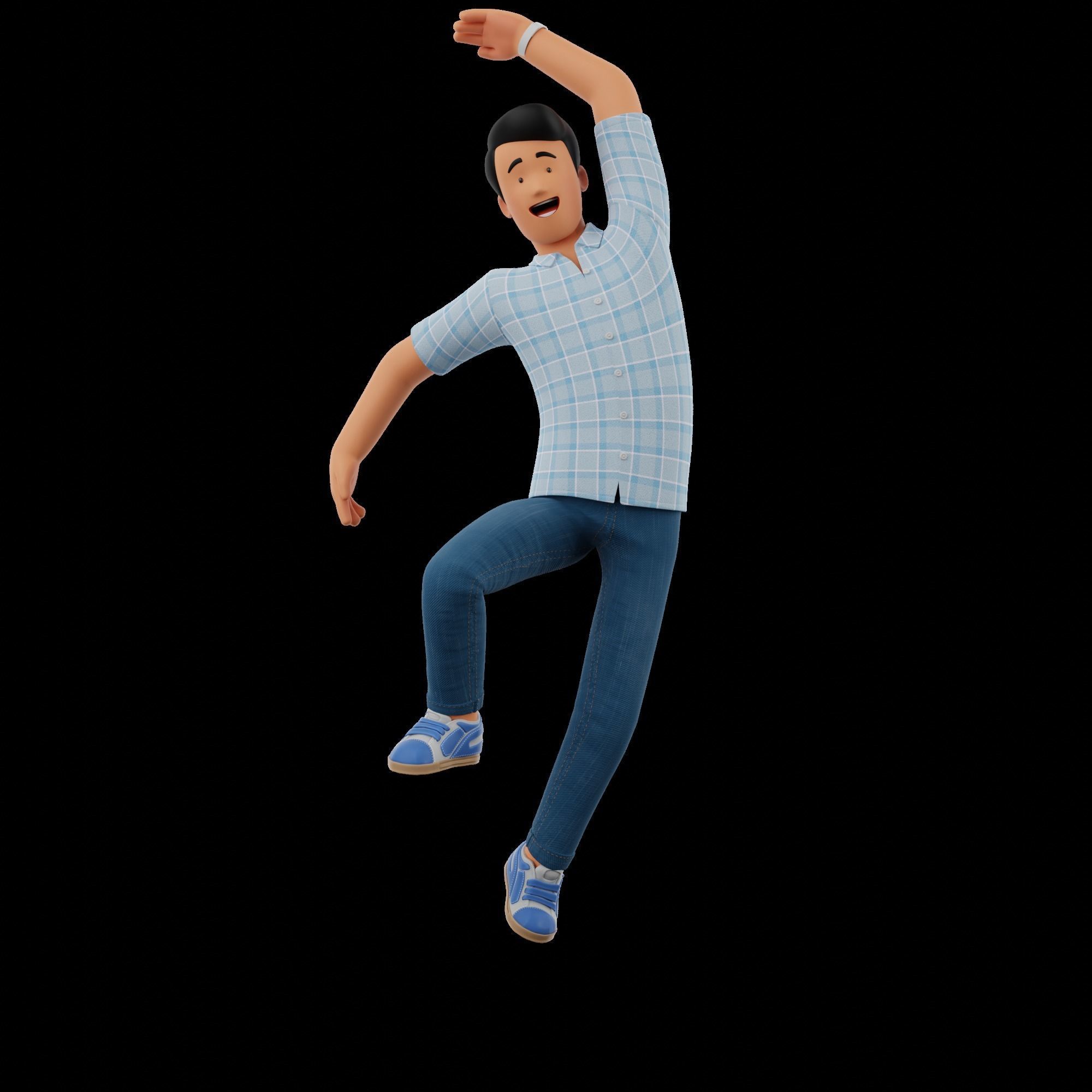 Cartoon Man and Woman Rigged 3D model_23