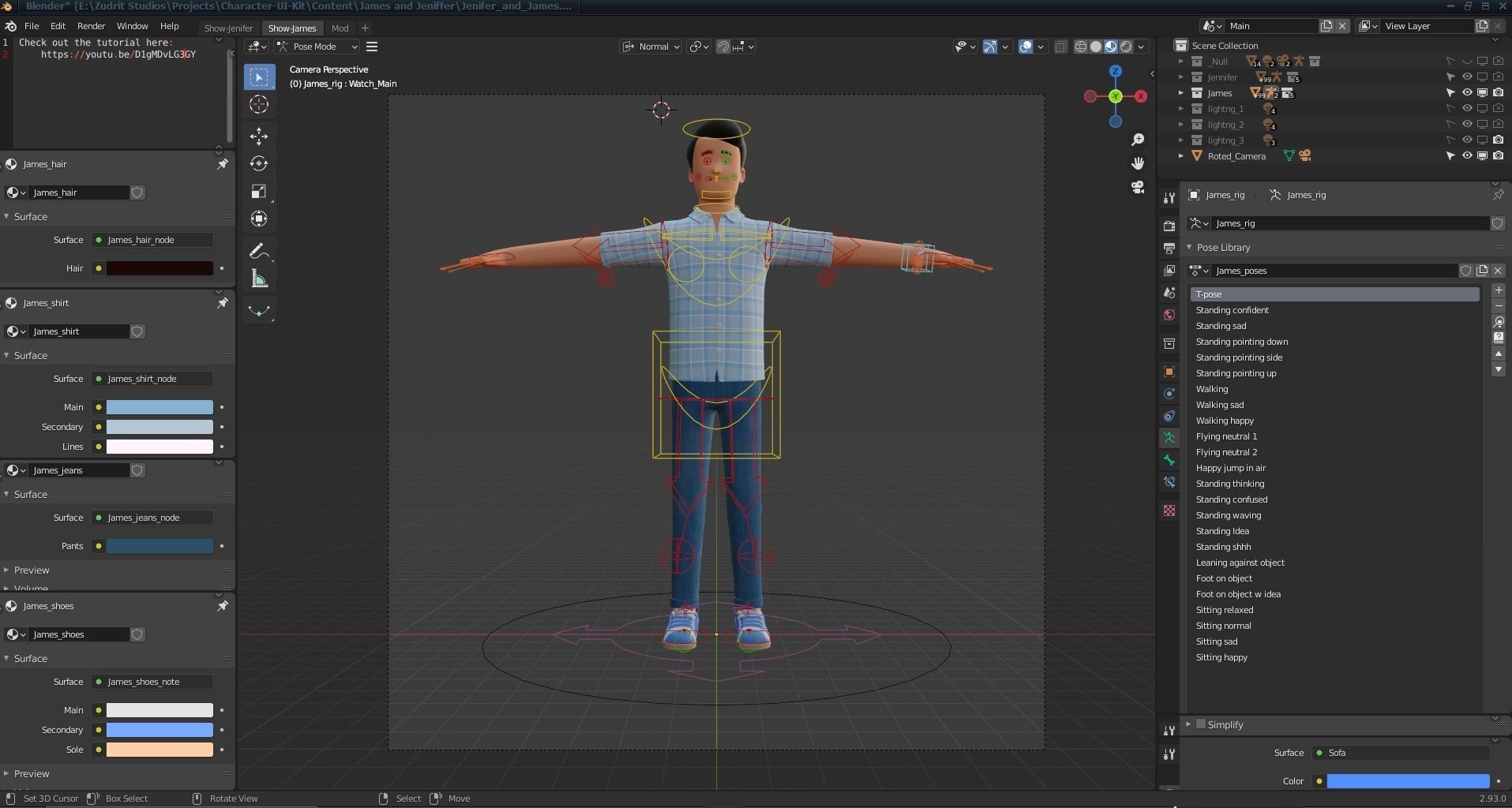 Cartoon Man and Woman Rigged 3D model_3
