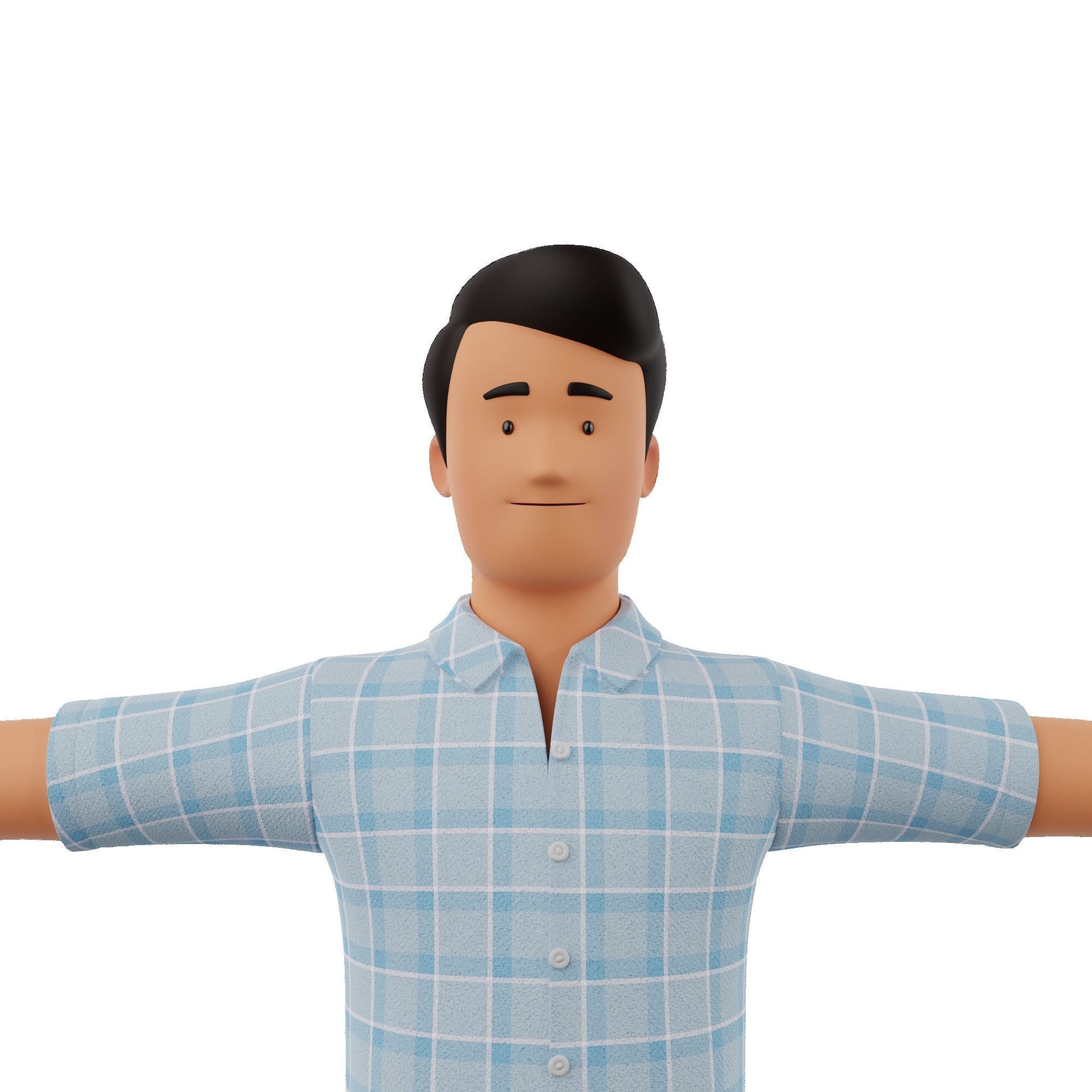 Cartoon Man and Woman Rigged 3D model_17