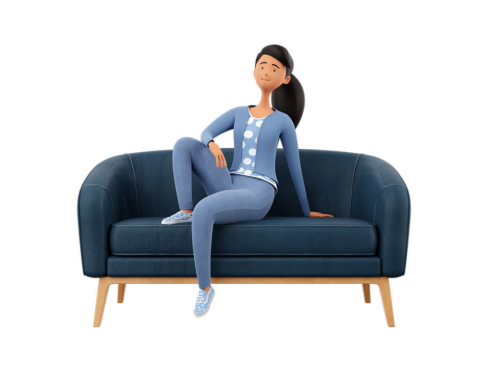 Cartoon Man and Woman Rigged 3D model_15