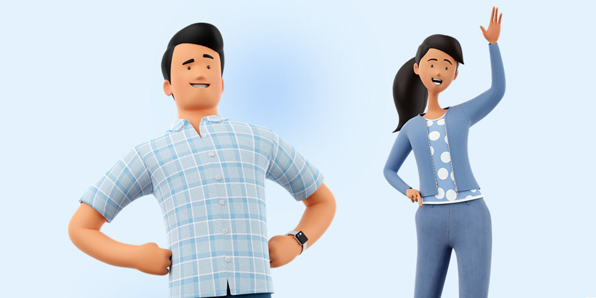Cartoon Man and Woman Rigged 3D model_28