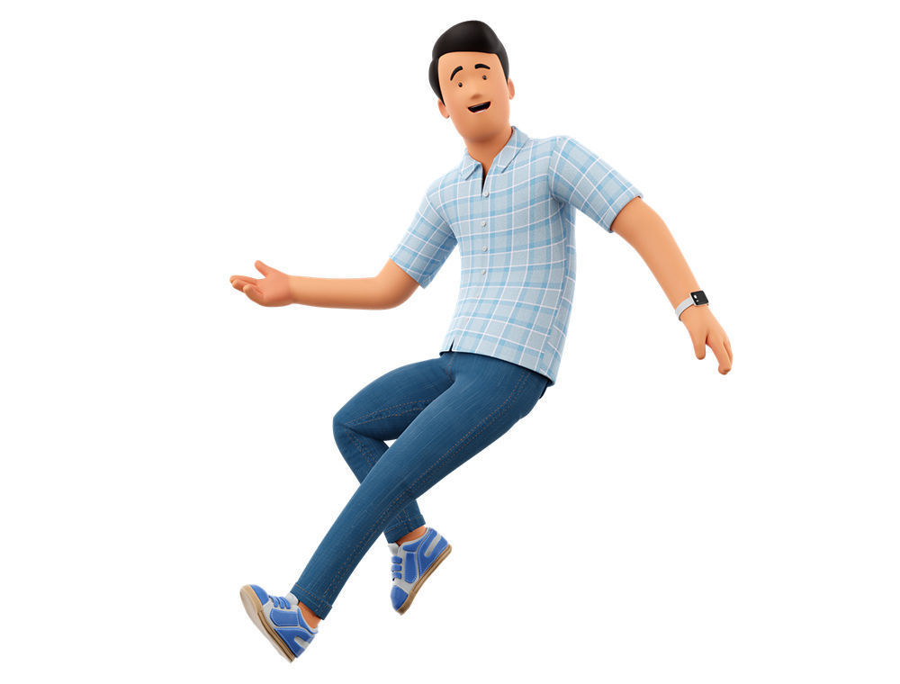 Cartoon Man and Woman Rigged 3D model_20