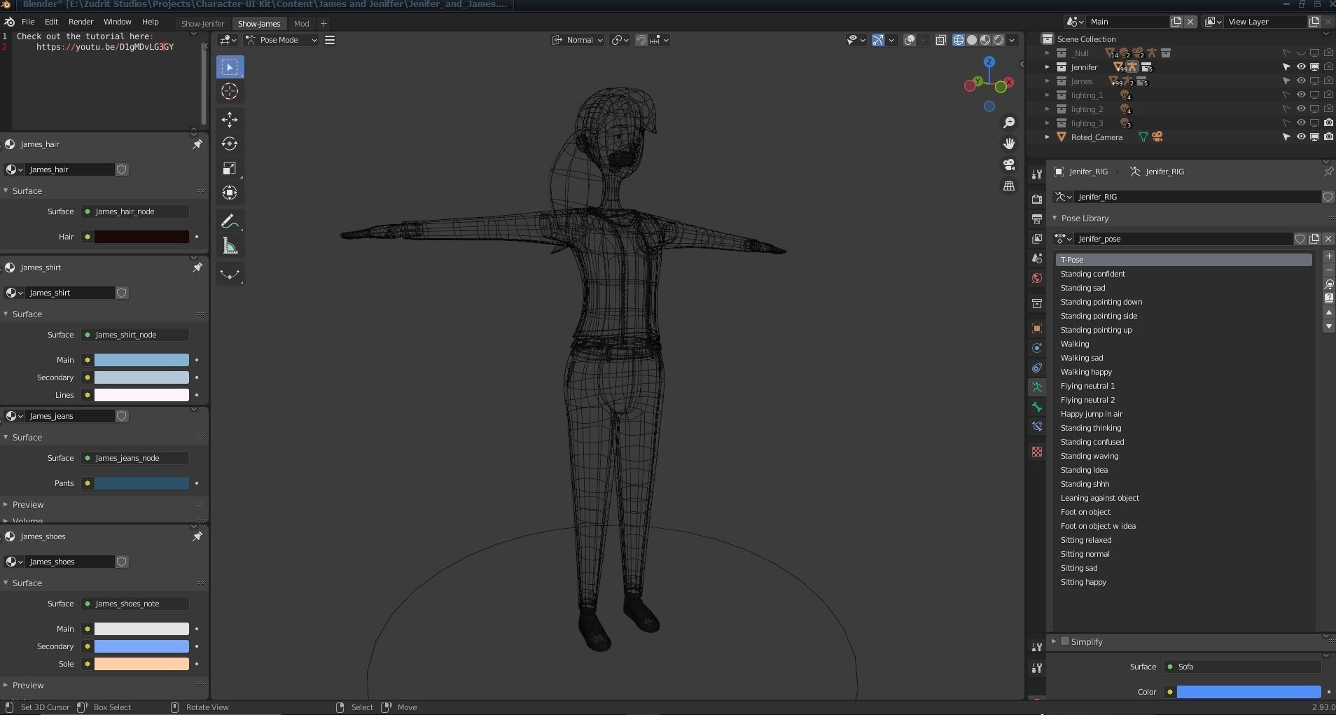 Cartoon Man and Woman Rigged 3D model_8
