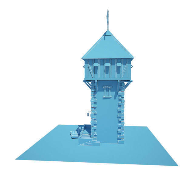 Medieval Building 06 Defence Tower Low-poly 3D model_13