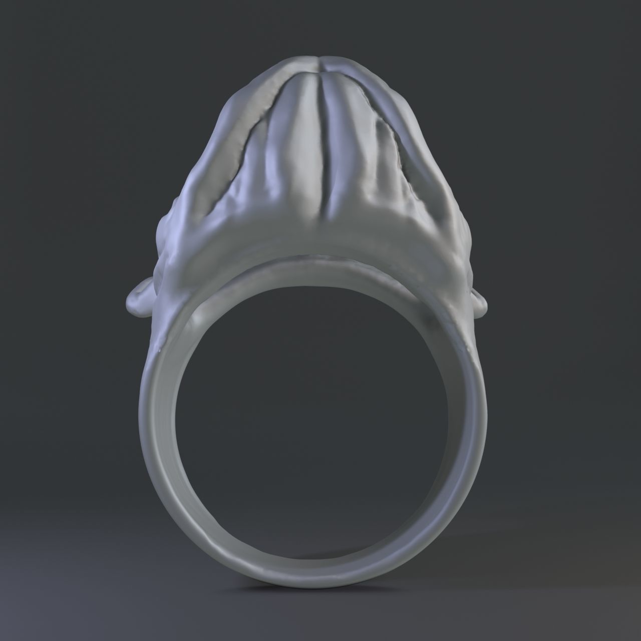 Ring with dog face 3D print model_5