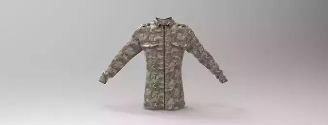 Desert Camouflage Blouse Low-poly 3D model