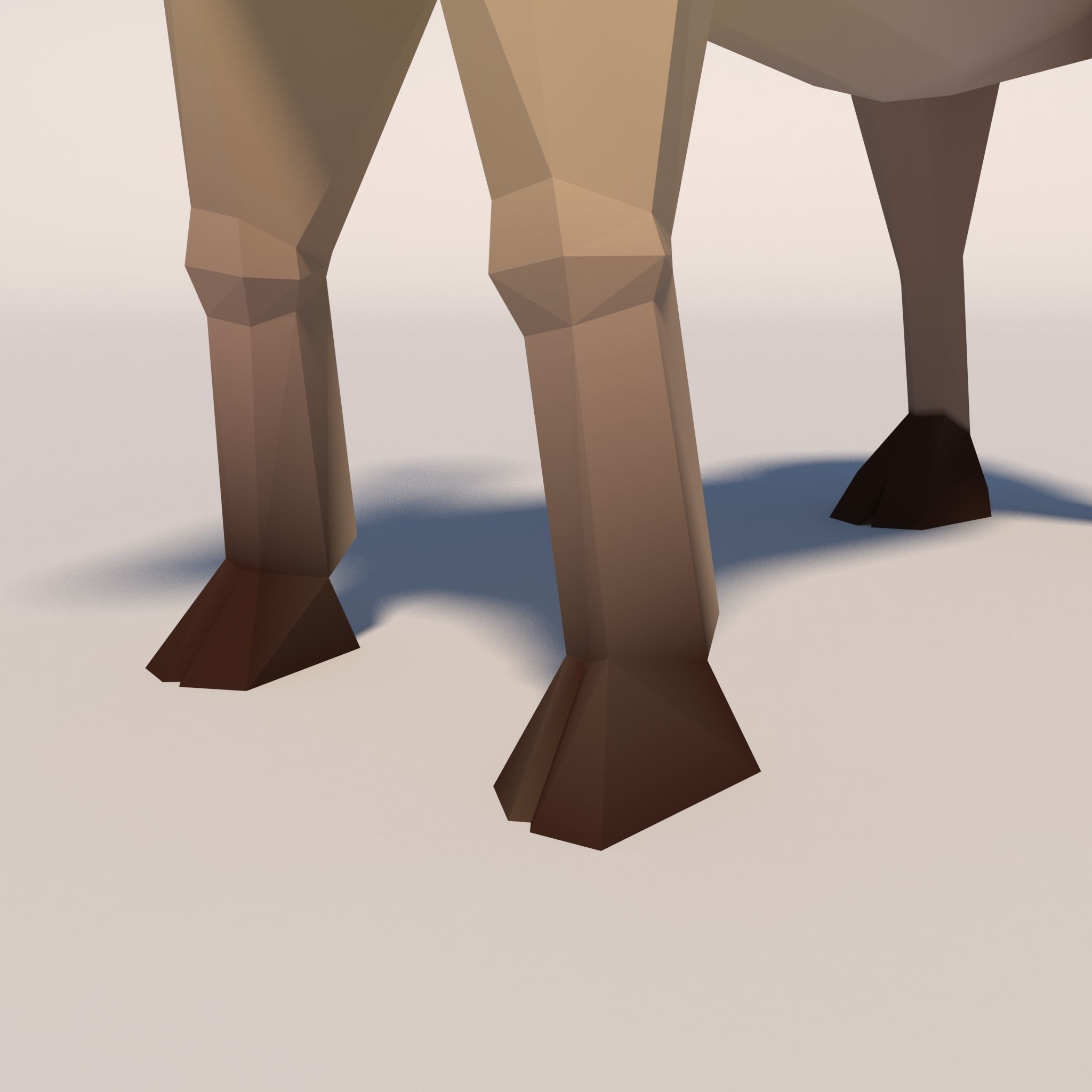 Game Ready Low-Poly Goat polygonal sheep Low-poly 3D model_13