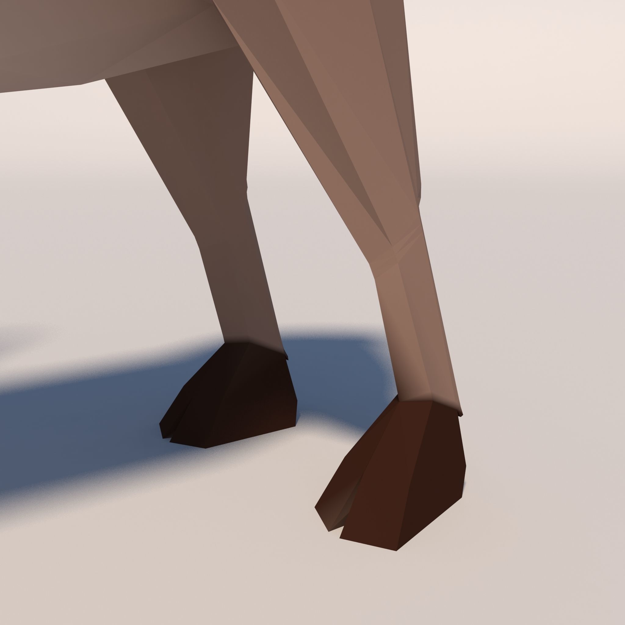 Game Ready Low-Poly Goat polygonal sheep Low-poly 3D model_11