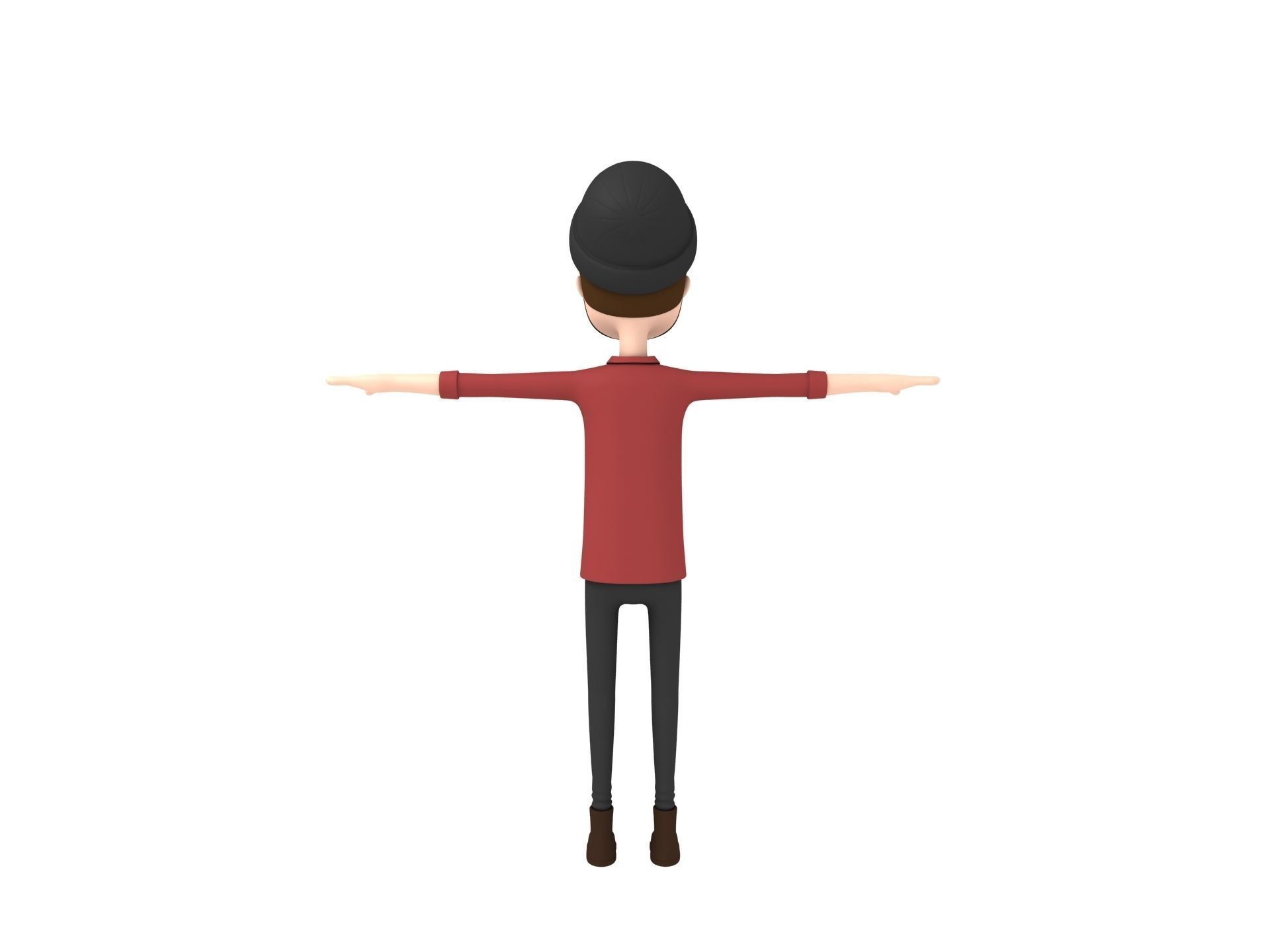 CartoonMan028 Hipster 3D model_3
