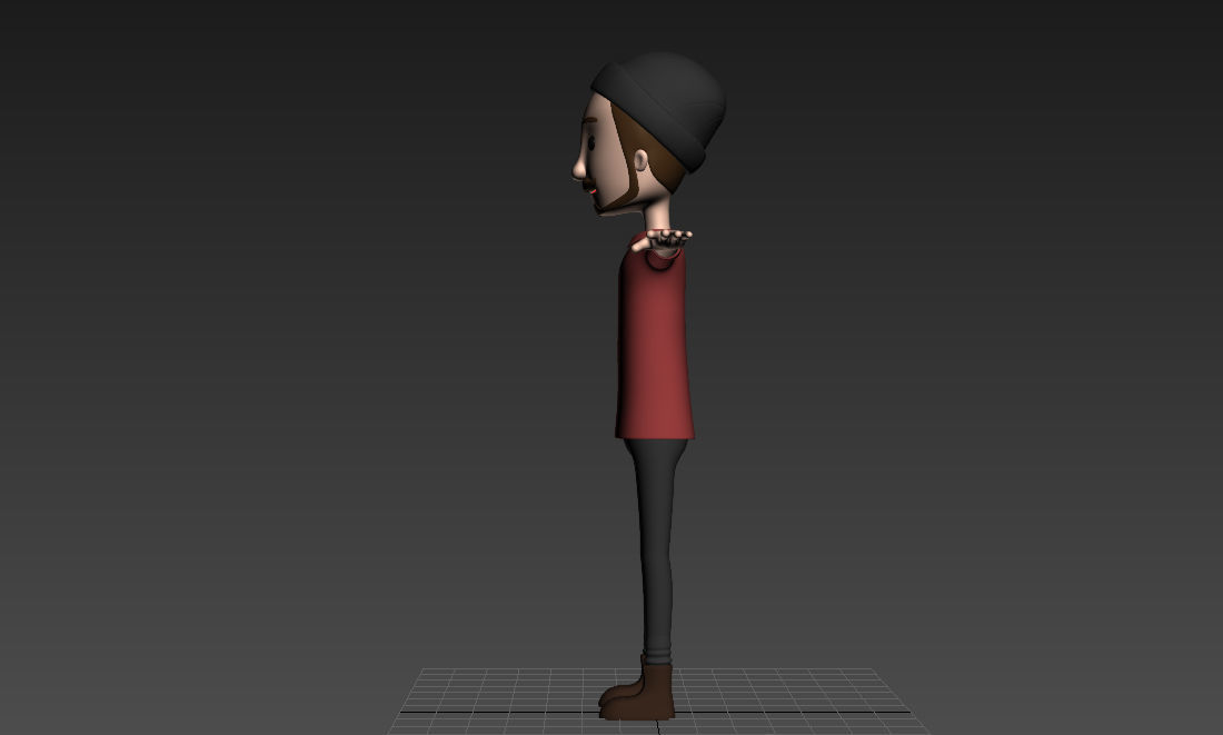 CartoonMan028 Hipster 3D model_16